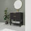 Meuble-lavabo simple 30,47 po avec plateau en céramique Nazier-832929104