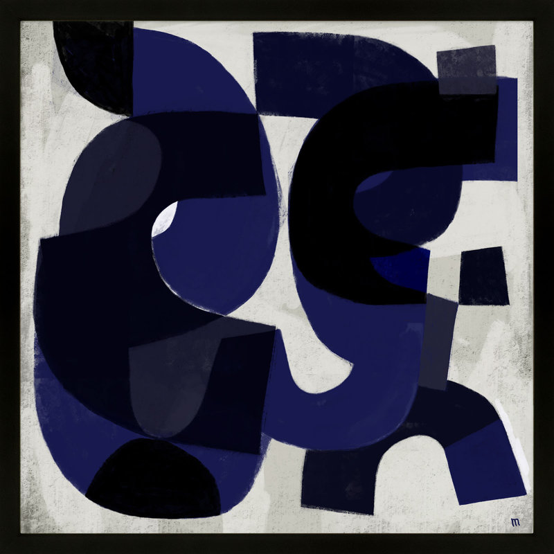 «Kind of Blue» par Phillips, art mural encadré, Papier avec cadre noir, H 24 po x l 24 po x P 1,25 po