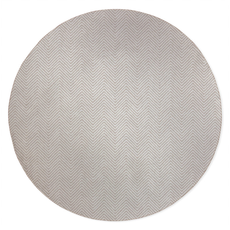 Chevron Groove Non-Slip Outdoor Rug, Round 5'