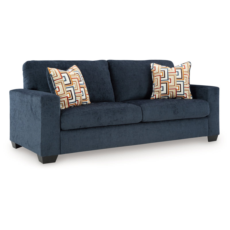Kleban Sofa, Blue Polyester