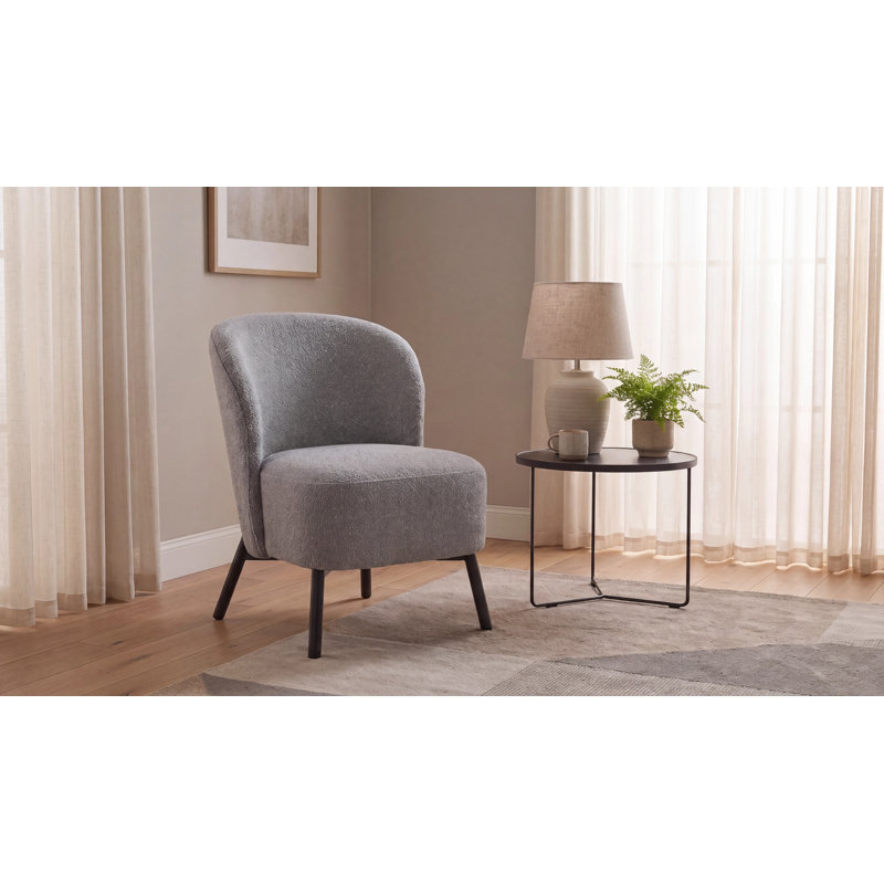 Talia Boucle Chair , Grey