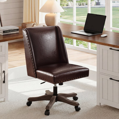 Chaise de bureau pivotante en chenille Mellins