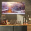 «Winter Landscape with River», reproduction sur toile tendue-29502915
