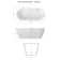 Glossy Acrylic Freestanding Soaking Bathtub With Classic Slotted Overflow And Toe-Tap Drain