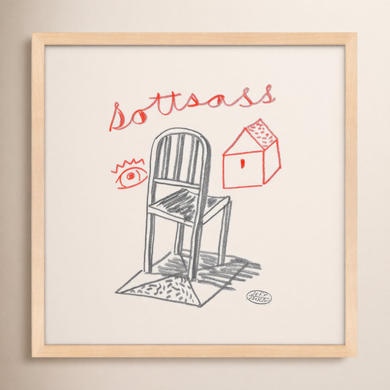 " Chairs Sottsass " by Jeff Jackson, Maple Single Picture Framed Paper, 10" W x 10" H