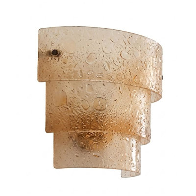 Cirrus 13"W 1-Light Bubble Bronze Finish with Bronze Bubble Glass Shade Wall Sconce Light Fixture