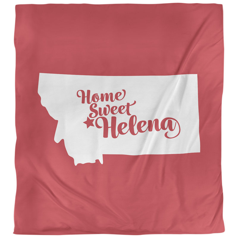 Housse de couette hélène montana, Housse de couette pour très grand lit, Rouge, Microfibre