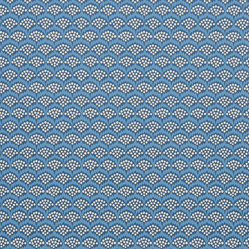 Papier peint Schumacher x Neisha Crosland Pollen, Bleu français