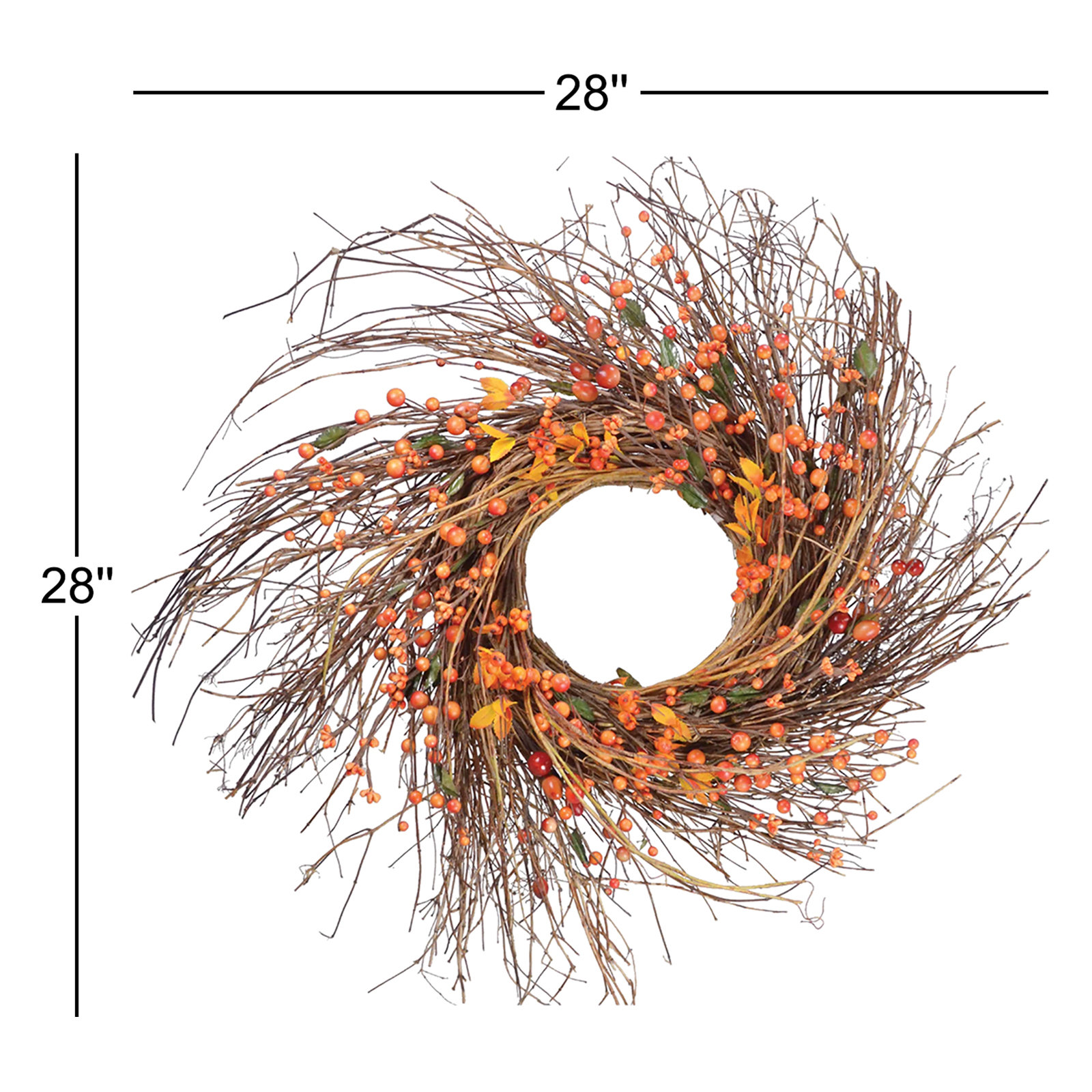 28'' Thanksgiving Faux Berry Wreath
