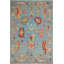 Tapis oriental bleu en laine noué à la main 9 pi x 12 pi Oriental