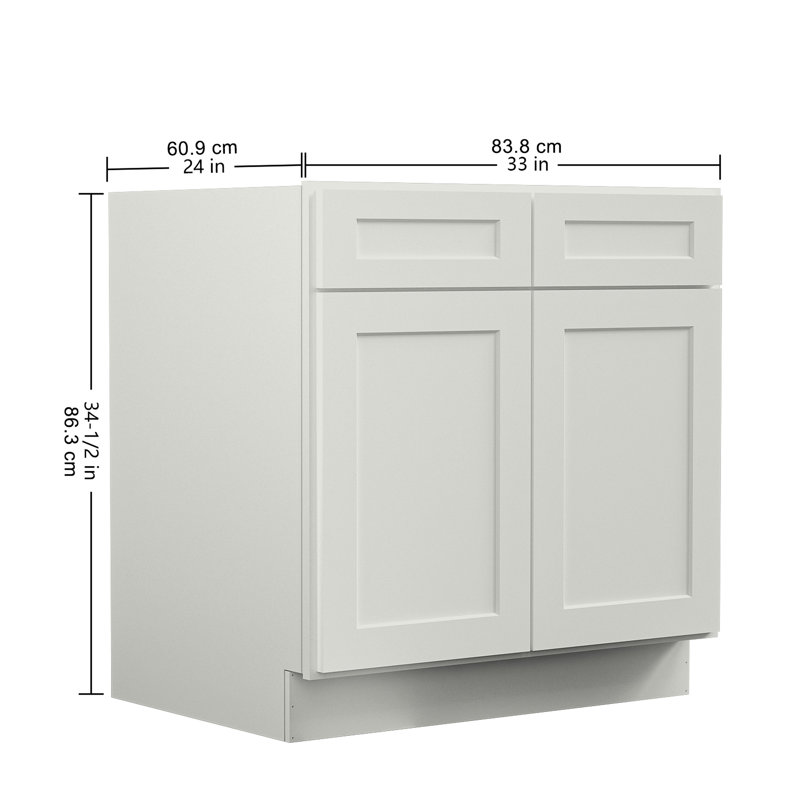 Armoire avec évier en contreplaqué avec tablette Shaker
