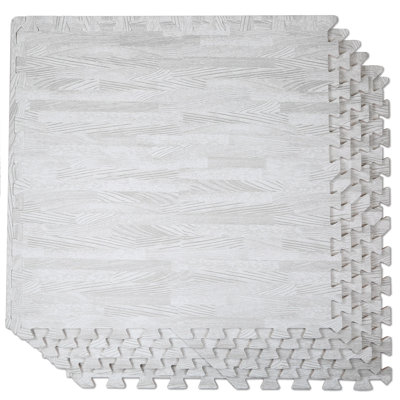 Carrelage imbriqué en mousse à grain de bois de 100 pieds carrés 3/8 po