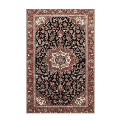 Machine Washable Persian Brown Area Rug