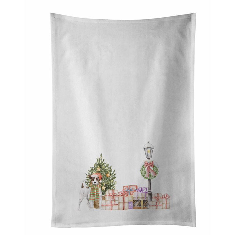 Wonderland Tricolor Terrier Kitchen & Bath Towel Set - 2 Pack