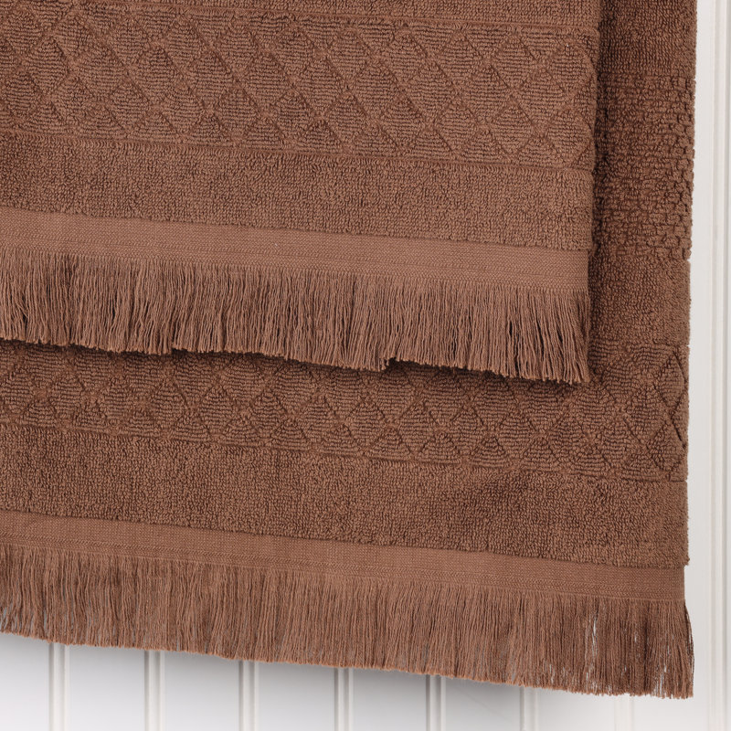 Serviette de bain Rolla, Ensemble de serviettes 6 pièces, Chocolat