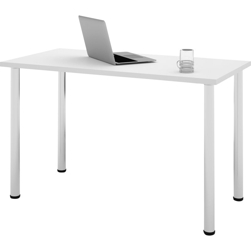 Cyla Writing Desk, White, 29" H x 47.6" W x 24" D