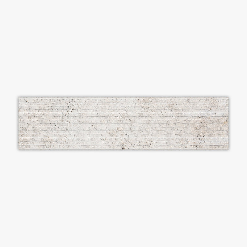 Ivory Stria 6x24 Travertine Wall Tile