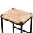 Set Of 2 Woven Water Hyacinth Backless Bar Stools With Footrests