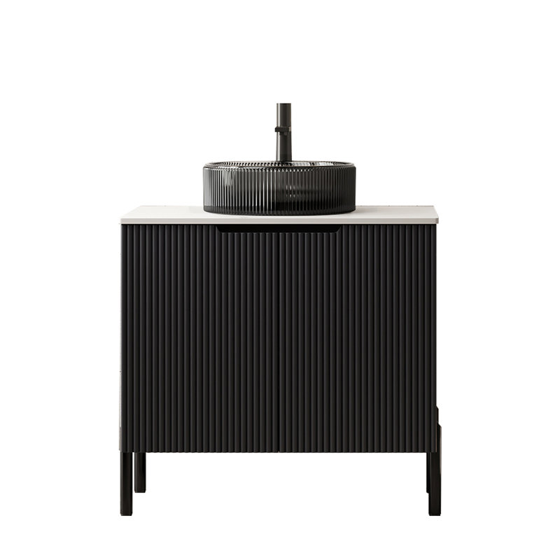 Turio Freestanding Bathroom Vanity with Basin, Verre rond