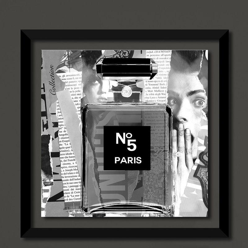 « #4 extrait », reproduction d’impression sur toile encadrée, H 31,5 po x l 31,5 po x P 1 po, Cadre noir