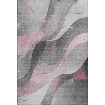 Premium Machine Washable Varasteh AMF1668 Swirls Rug