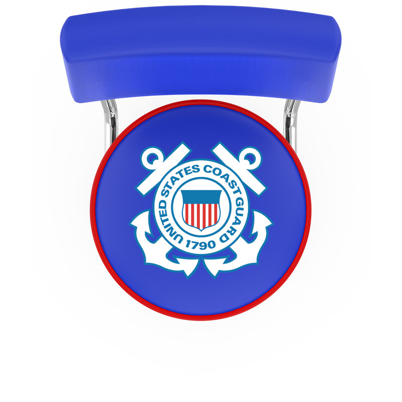 Millitary Swivel Bar Stool, Coast Guard