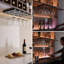 Wall Mounted Wine Glass Rack Black