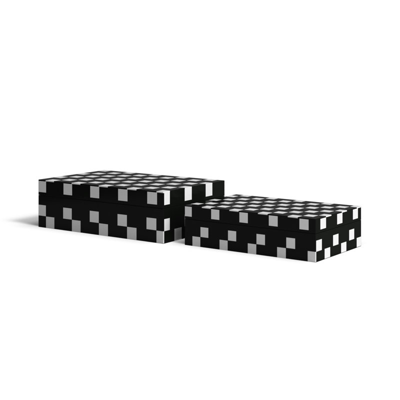 Sergio 2 Piece Handmade Resin Decorative Box Set