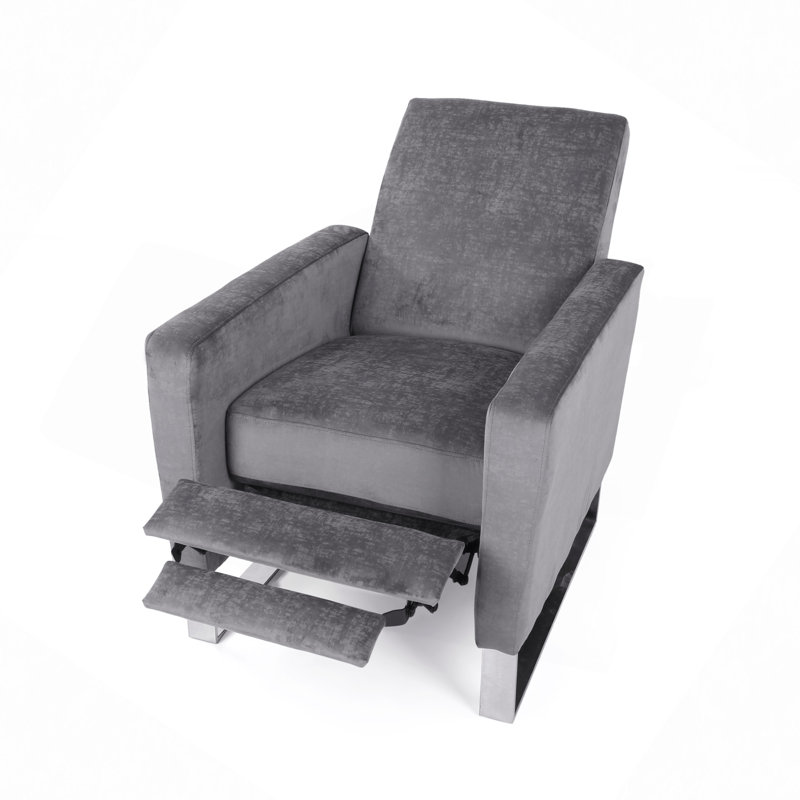 Fauteuil inclinable en métal, Tissu gris