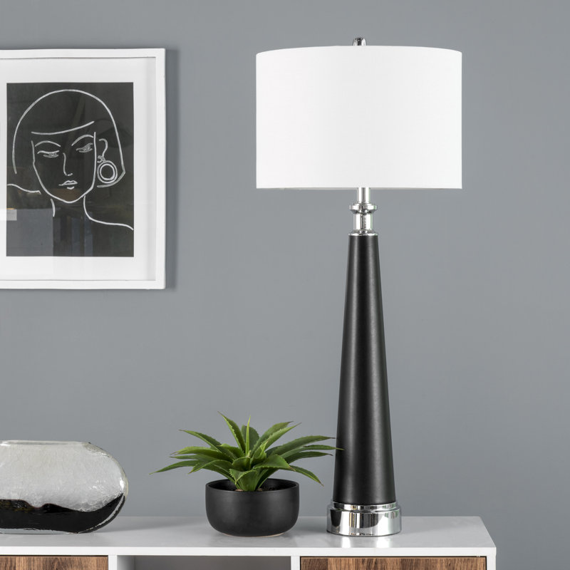 Lampe de table noire 36 "