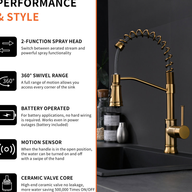 Robinet de cuisine intelligent Touchless