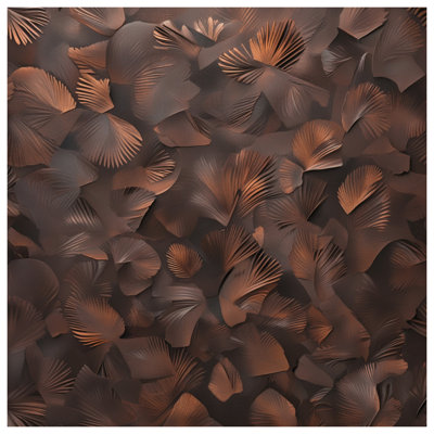 Bronze Textured Leaves Bedding Leaves Bedspread Nature
