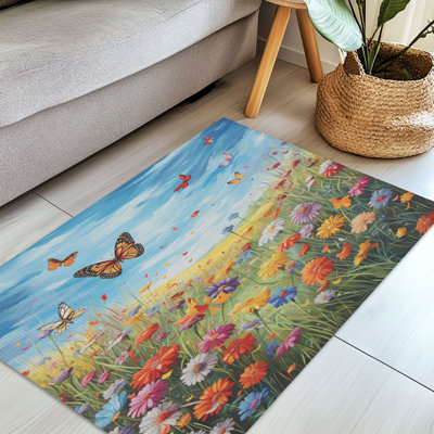 Tapis tressé Fresh Bloom