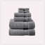 Ensemble de 6 serviettes Splendor Charcoal 1000 g/m² 100 % coton-63438328