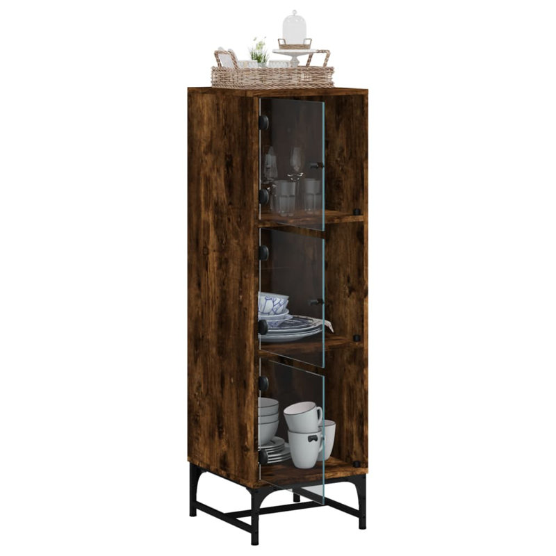 Calianna Display Cabinet, Smoked Oak