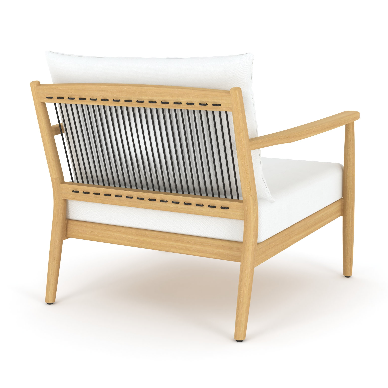 Juniper Teak Patio Lounge Chair, White