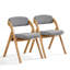 Ensemble de 2 chaises pliantes rembourrées en bois massif rembourrées pour l'intérieur et l'extérieur-539721511-539721528