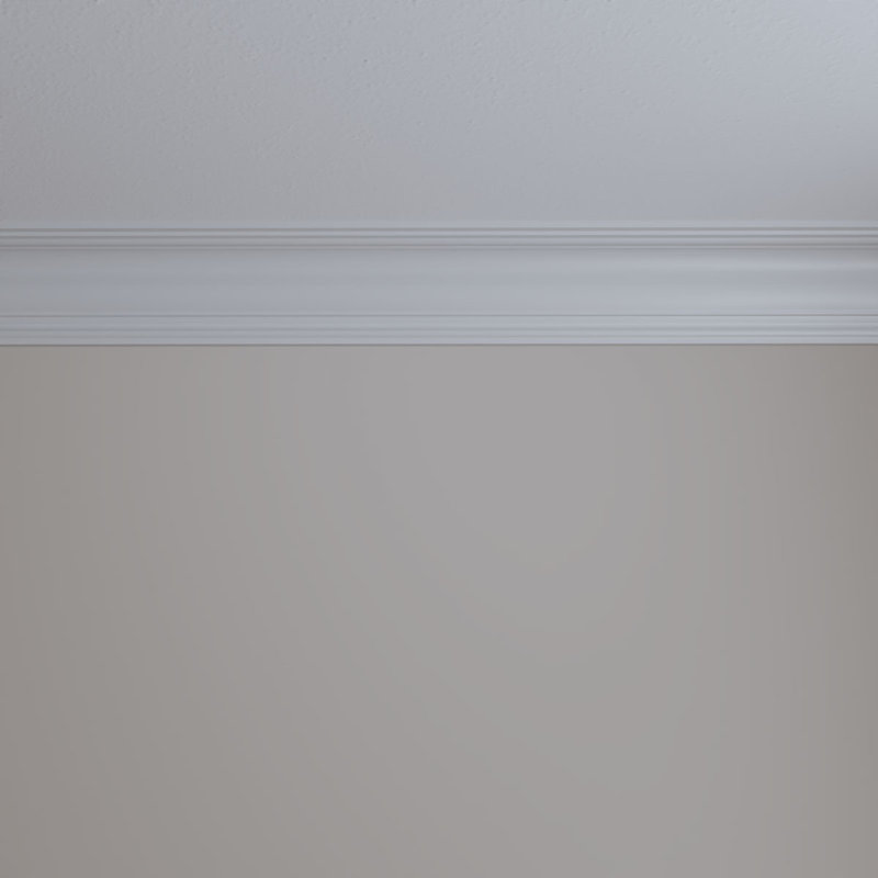 Niobe Traditional White Polyurethane Crown Moulding 94.5"