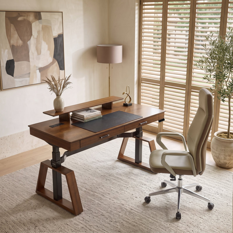 Goldie TX63, Standing Desk, Walnut
