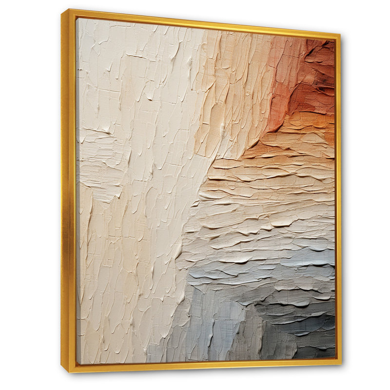 Décoration murale gracieuse minimalisme - Ray, Cadre flottant doré, H 40 po x l 30 po x P 1,5 po