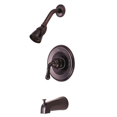 Robinet de baignoire et de douche à pression équilibrée à poignée simple Kingston Brass Magellan, garniture seulement