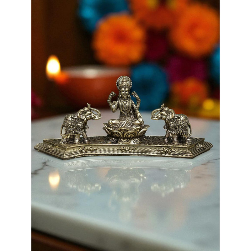 Small Superfine Goddess Gajalakshmi Brass Statue