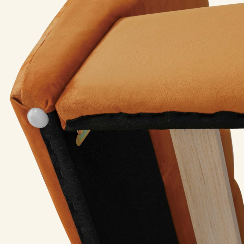 Velvet Upholstered Floor Bed