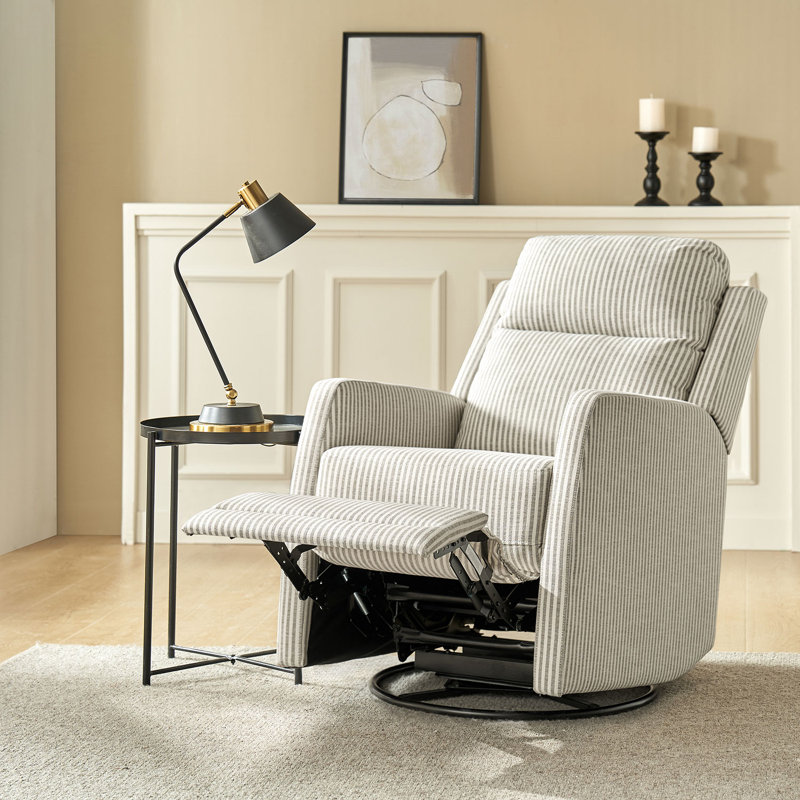 Fauteuil inclinable manuel oscillant pivotant moderne Caleya, Gris