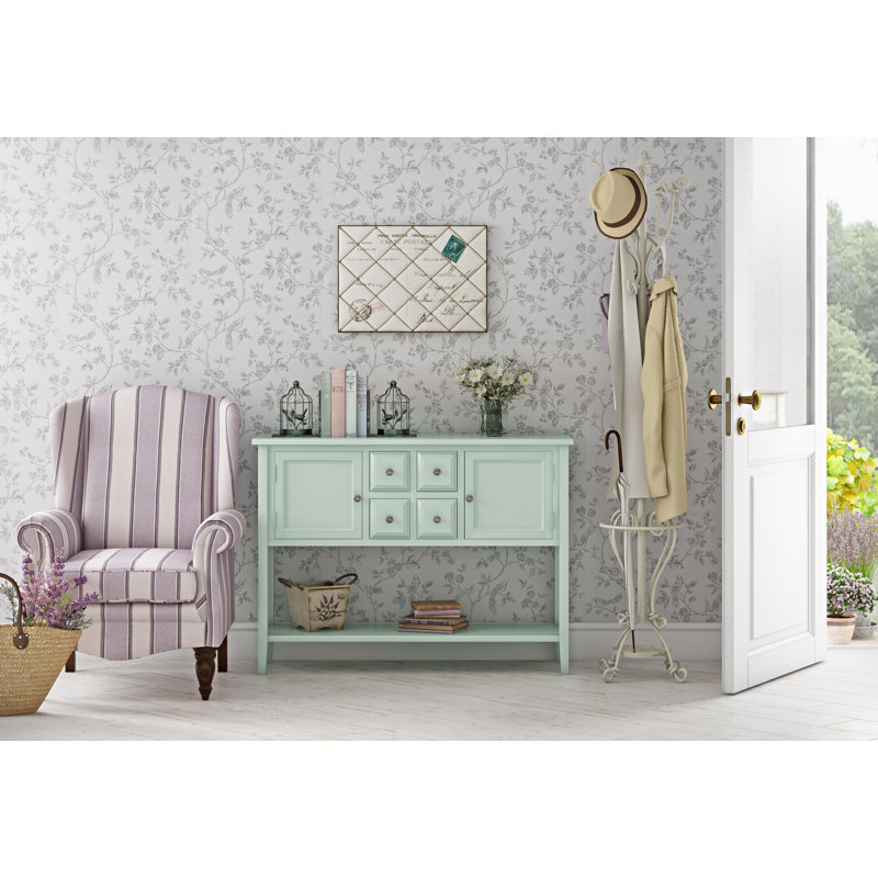 Bagwell 116.08cm Console Table, Aqua Smoke