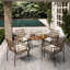 Chaises de patio pour 4 personnes avec coussins