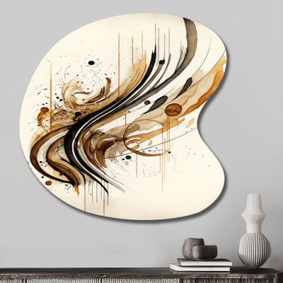 Coltura - Irregular Shape Abstract Minimalism Metal Wall Decor, Asymmetrical Metal Wall Sculpture Print
