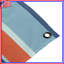 Tapisserie murale rayures bleues et orange-1559942602