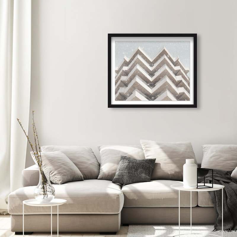 Geometric Pulse II Framed Graphic Art, 17.5"H x 21.5"W, Black Shadowbox
