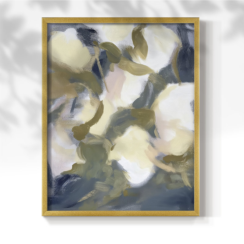 Série ABSTRACT DCCCLxxix - reproduction encadrée de qualité supérieure - prête à être accrochée - aucun clou requis, Doré